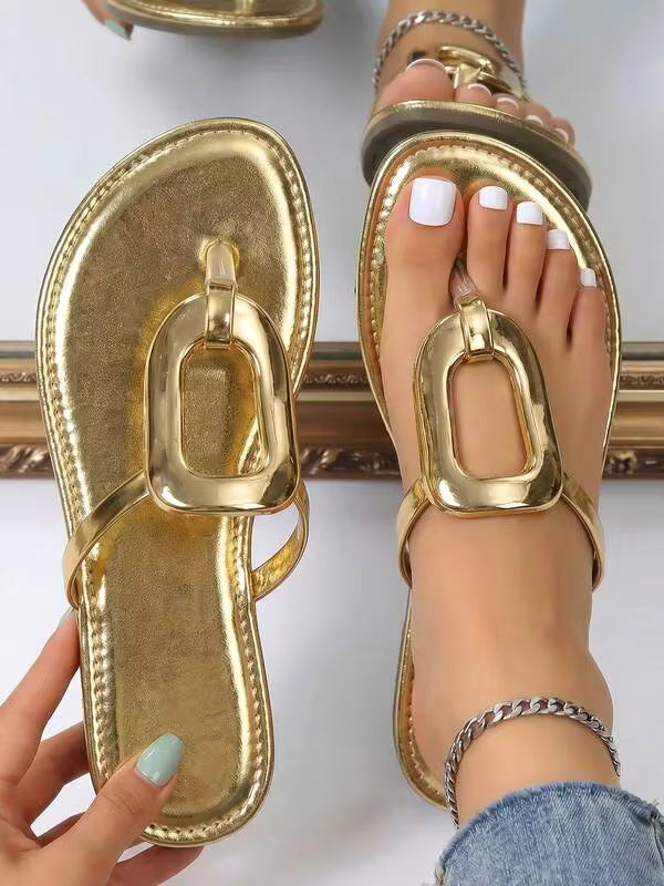Summer Shoes For Women Flip-Flops Thong Sandals Flats Slides Beach Comfort Open Round Toe Ladies Slippers Dressy Casual Fashion